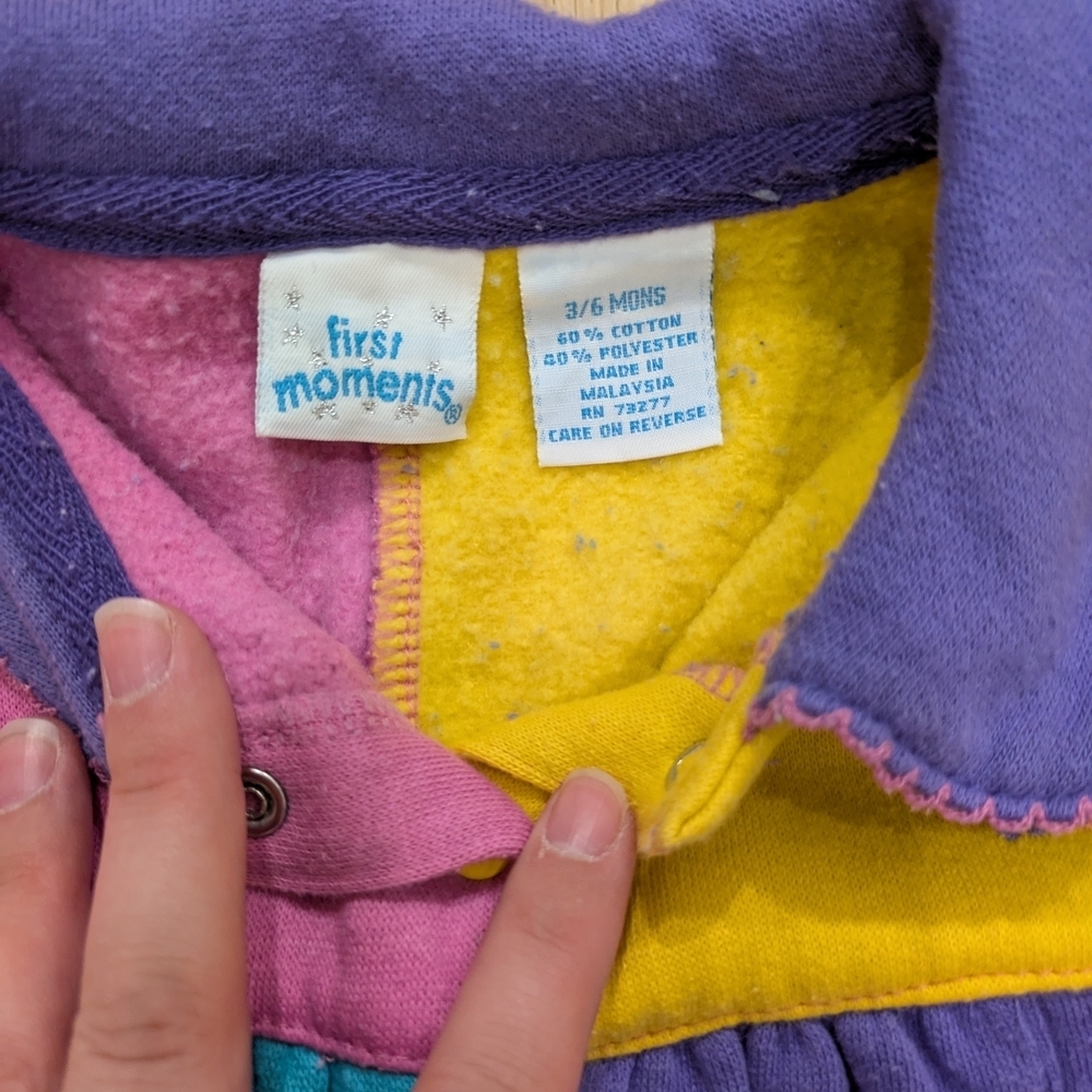 Vintage Baby Colour-Block One Piece - Picture 3 of 5